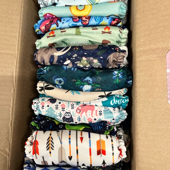 Kids Patterned Cloth Diaper Set - Multicolor - Picture 2 of 2